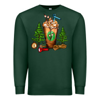 Sports Green camping cold drink frappe Premium Sweatshirt - FaDigitalArtStudio