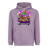 Lavender mardi gras farm truck back view Heavyweight Hoodie - FaDigitalArtStudio