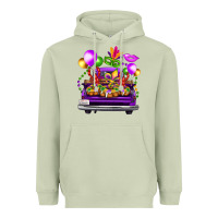 Matcha mardi gras farm truck back view Heavyweight Hoodie - FaDigitalArtStudio