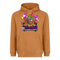 Meerkat mardi gras farm truck back view Heavyweight Hoodie - FaDigitalArtStudio