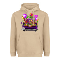 Mushroom mardi gras farm truck back view Heavyweight Hoodie - FaDigitalArtStudio