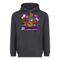 Smoke mardi gras farm truck back view Heavyweight Hoodie - FaDigitalArtStudio