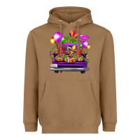 Toasted Coconut mardi gras farm truck back view Heavyweight Hoodie - FaDigitalArtStudio