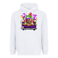 Mardi Gras Farm Truck Back View Heavyweight Hoodie | Teevron