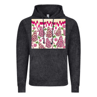 Vintage Black pink christmas tree cakes Vintage Hoodie - MaliasSmallBusiness