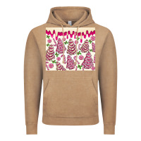 Vintage Coffee pink christmas tree cakes Vintage Hoodie - MaliasSmallBusiness