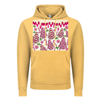 Vintage Mustard pink christmas tree cakes Vintage Hoodie - MaliasSmallBusiness