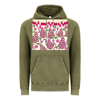 Pink Christmas Tree Cakes Vintage Hoodie | Teevron