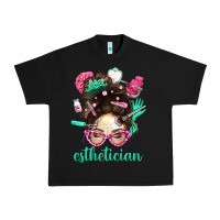 Esthetician Messy Bun With Pink Leopard Glasses Bbs Urban Heavy Tee | Teevron