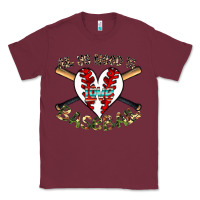 Burgundy all you need is love baseball Classic Tee - CowhideDigitalArt