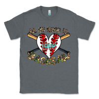 Charcoal Heather all you need is love baseball Classic Tee - CowhideDigitalArt