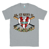 Heather Grey all you need is love baseball Classic Tee - CowhideDigitalArt