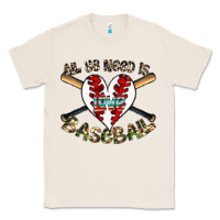 Natural all you need is love baseball Classic Tee - CowhideDigitalArt