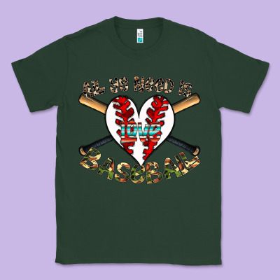 All You Need Is Love Baseball Classic Tee Designed By Cowhidedigitalart