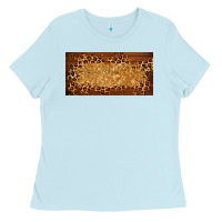 Baby Blue wooden leopard glitter  license plate template Ladies Tee - BarkalooDesign