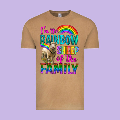 I'm The Rainbow Sheep Of The Family Vintage Tee Designed By Bundleandbundleshop