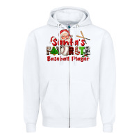 White santas favorite baseball player Zipper Hoodie - CowGirlArtShop