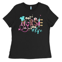 Black nurse life Ladies Tee - BarkalooDesign