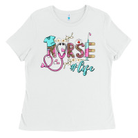 White nurse life Ladies Tee - BarkalooDesign