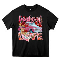 Black loads of love valentines day truck Heavy Core Tee - NancyCooperArtShop