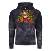 Cloud Black merry christmas reindeer Vintage Hoodie - MaliasSmallBusiness