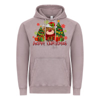Vintage Zinc merry christmas reindeer Vintage Hoodie - MaliasSmallBusiness