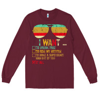Burgundy I Want to Break Free to Ride My Bicycle Want It All Long Sleeve Tee - Bettercallsaul