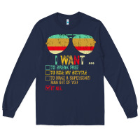Navy I Want to Break Free to Ride My Bicycle Want It All Long Sleeve Tee - Bettercallsaul