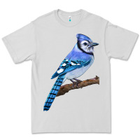 Dove Grey Blue Jay Bird Premium Tee - LillyAllenDesigns