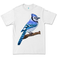 White Blue Jay Bird Premium Tee - LillyAllenDesigns