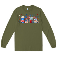 Army Green 4th of july coffe cups Long Sleeve Tee - RanaPortraitStore