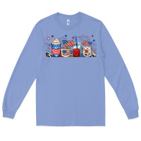 Colony Blue 4th of july coffe cups Long Sleeve Tee - RanaPortraitStore