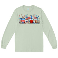 Matcha 4th of july coffe cups Long Sleeve Tee - RanaPortraitStore