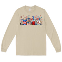 Mushroom 4th of july coffe cups Long Sleeve Tee - RanaPortraitStore