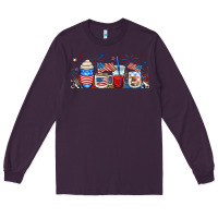 Plum 4th of july coffe cups Long Sleeve Tee - RanaPortraitStore