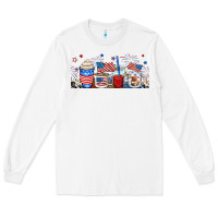 White 4th of july coffe cups Long Sleeve Tee - RanaPortraitStore