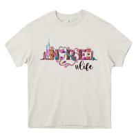 Cream nurse life Heavy Core Tee - BarkalooDesign