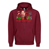 Burgundy santas favorite basketball player Zipper Hoodie - CowGirlArtShop