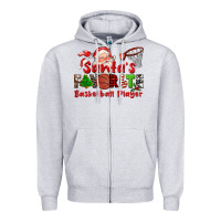 Heather Grey santas favorite basketball player Zipper Hoodie - CowGirlArtShop