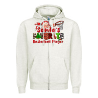 Oatmeal Heather santas favorite basketball player Zipper Hoodie - CowGirlArtShop
