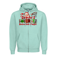 Seafoam santas favorite basketball player Zipper Hoodie - CowGirlArtShop