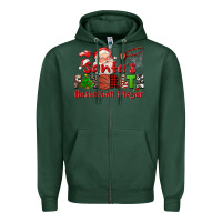 Sports Green santas favorite basketball player Zipper Hoodie - CowGirlArtShop