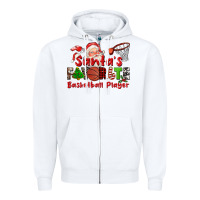 White santas favorite basketball player Zipper Hoodie - CowGirlArtShop