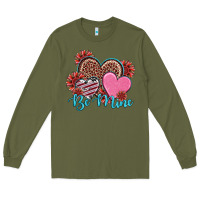 Army Green valentine's day be mine hearts sunflower Long Sleeve Tee - RanaPortraitStore