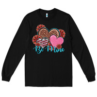 Black valentine's day be mine hearts sunflower Long Sleeve Tee - RanaPortraitStore