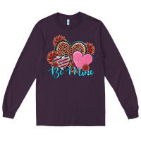 Plum valentine's day be mine hearts sunflower Long Sleeve Tee - RanaPortraitStore