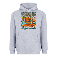 Heather Grey Gobble Til You Wobble Coffee Mug Heavyweight Hoodie - FaDigitalArtStudio