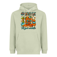 Gobble Til You Wobble Coffee Mug Heavyweight Hoodie | Teevron