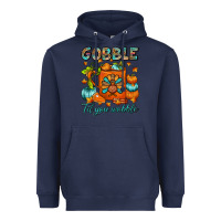 Navy Gobble Til You Wobble Coffee Mug Heavyweight Hoodie - FaDigitalArtStudio