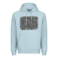 Blue Mist grey leopard background Premium Hoodie - OliviaCreatesArt